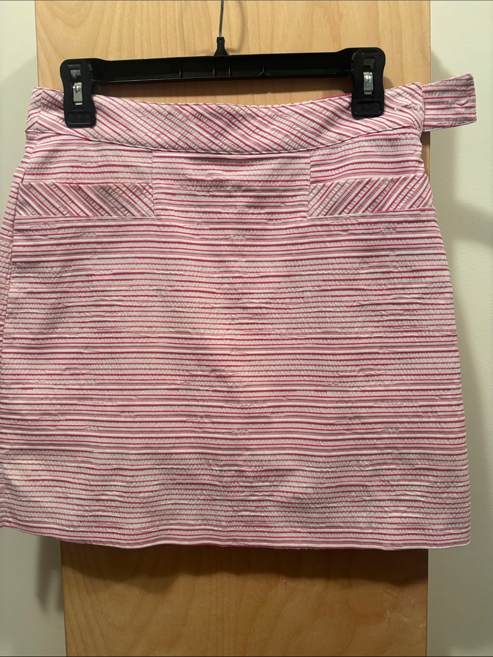 EP Pro Pink and White Striped Skort